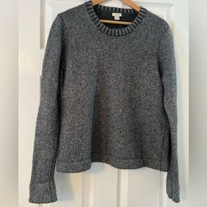 J. Crew Black & Silver Metallic Women's Sweater Size XL